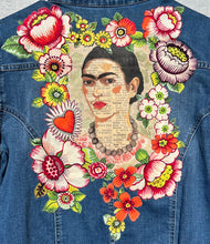 Load image into Gallery viewer, Womens Jean Jacket  FRIDA LOVE
