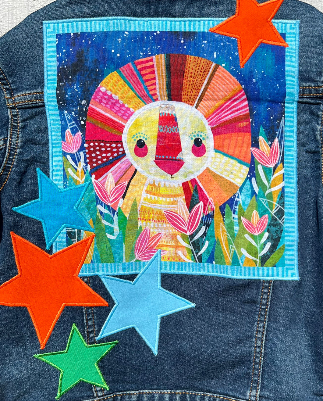 Boys or Girls Jean Jacket COLORFUL WILD ANIMALS