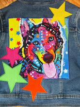 Load image into Gallery viewer, Girls Jean Jacket DOG LOVE

