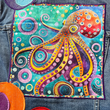 Load image into Gallery viewer, Boys or Girls Jean Jacket MAGICAL OCTOPUS!
