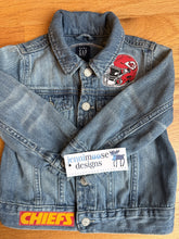 Load image into Gallery viewer, Boys or Girls Jean Jacket MINI CHIEFS FAN
