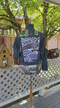 Load and play video in Gallery viewer, Womens Jean Jacket RISE UP!
