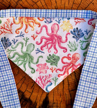 Load image into Gallery viewer, Dog Bandana MY OCTOPUS TEACHER Ocean Wisdom for your 4 Legged Friend

