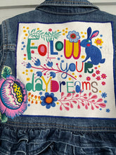 Load image into Gallery viewer, Girls Jean Jacket  FOLLOW YOUR DAYDREAMS
