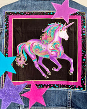 Load image into Gallery viewer, Girls Jean Jacket MAGICAL UNICORN
