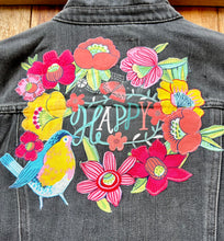 Load image into Gallery viewer, Womens Jean Jacket HAPPY!
