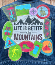 Load image into Gallery viewer, Womens Jean Jacket LIFE IS BETTER

