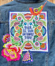Load image into Gallery viewer, Womens Jean Jacket JUST BE HAPPY
