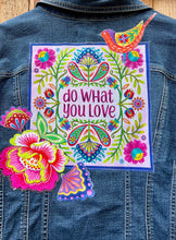 Load image into Gallery viewer, Womens Jean Jacket DO WHAT YOU LOVE
