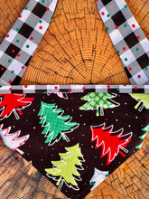 Load image into Gallery viewer, Dog Bandana BOUNCY TREES Christmas Bandana for your Favorite Elf
