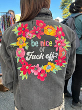 Load image into Gallery viewer, Womens Jean Jacket BE NICE!
