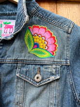 Load image into Gallery viewer, Womens Jean Jacket JUST BE HAPPY
