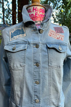 Load image into Gallery viewer, Womens Jean Jacket SASQUATCH LOVE
