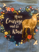 Load image into Gallery viewer, Girls Jean Jacket COURAGEOUS AND KIND
