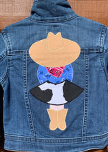 Load image into Gallery viewer, Girls Jean Jacket  COWGIRL UP!
