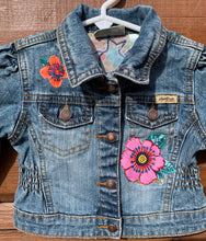 Load image into Gallery viewer, Girls Jean Jacket  FLOWER POWER!
