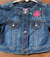 Load image into Gallery viewer, Girls Jean Jacket  FLOWER POWER!
