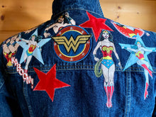 Load image into Gallery viewer, Womens Jean Jacket WONDER WOMAN!
