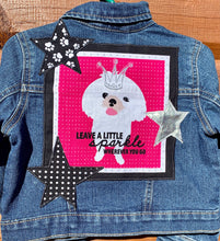 Load image into Gallery viewer, Girls Jean Jacket PRINCESS PUP!
