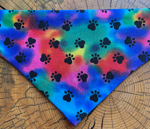 Load image into Gallery viewer, Dog Bandana CLASSY BLACK LEAFY Badass Bandana for your Best Pal
